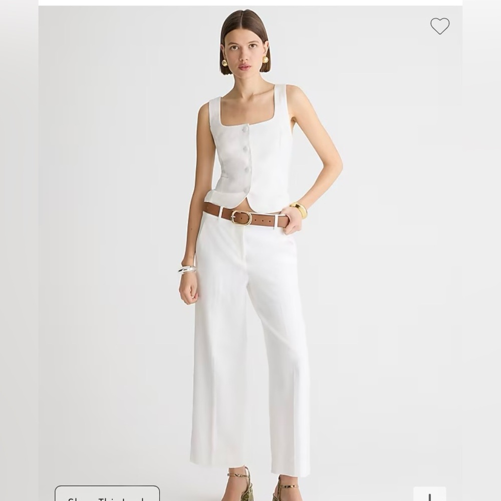 J.Crew Sydney pant in stretch linen blend